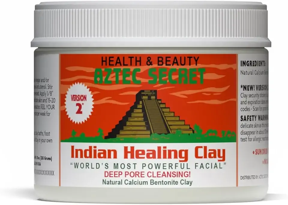 Aztec Secret - Indian Healing Clay 10oz Jar - Deep Pore Cleansing Facial & Body Mask – The Original 100% Natural Calcium Bentonite Clay