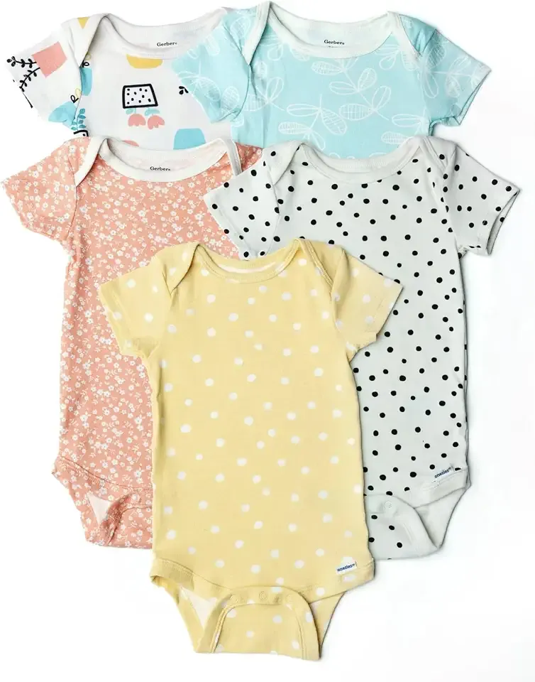 Baby Boys 5-Pack Short Sleeve Onesies Bodysuits