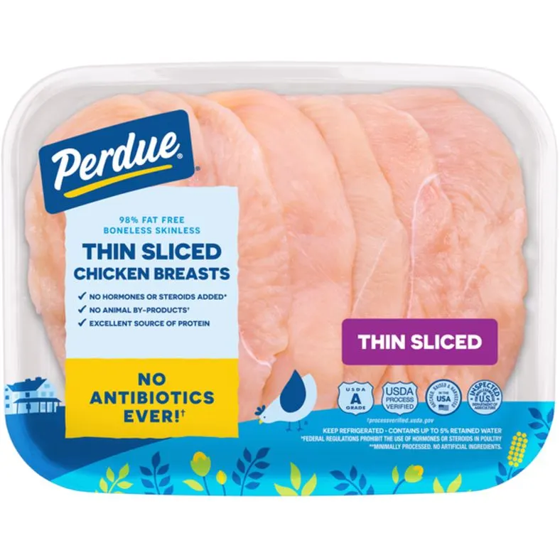 Perdue USDA No Antibiotics Ever Thin Sliced Chicken Breast