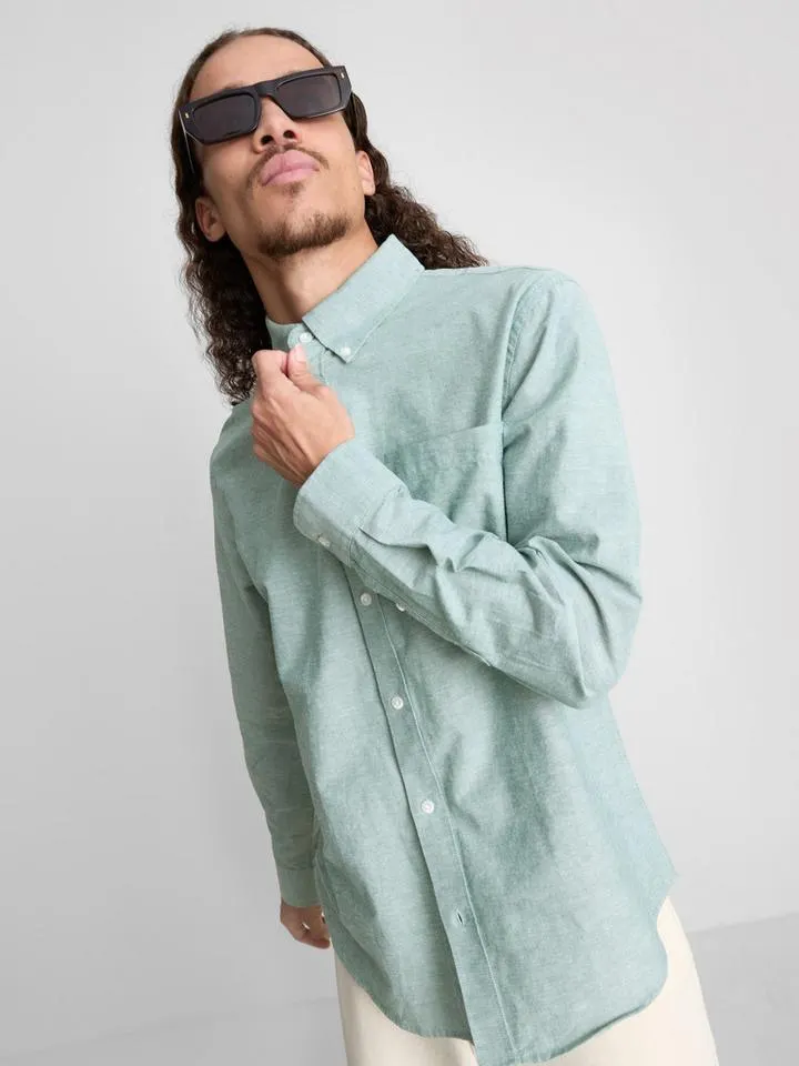 Chemise Oxford coupe regular en pur coton