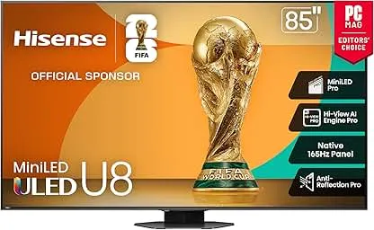 Hisense 85" Class U8 Mini-LED ULED 4K UHD Google Smart…