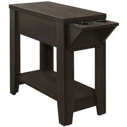 Accent Table, Side, End, Storage, Lamp, Living Room, Bedroom, Laminate, Brown, Transitional