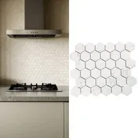 Mosaico Hexagon marmol brillante 32x28 cm