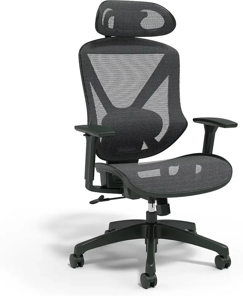 Staples Dexley Ergonomic Mesh Task Chair, Lumbar Support, Swivel, Black
