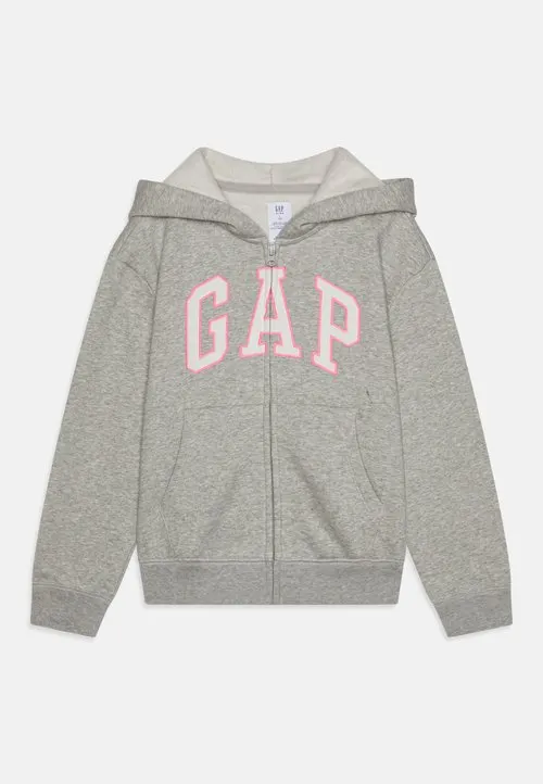 KIDS RELAXED GAP LOGO ZIP HOODIE - Hoodie - light heather grey
