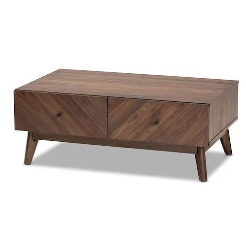 Baxton Studio Hartman Coffee Table in Walnut Brown