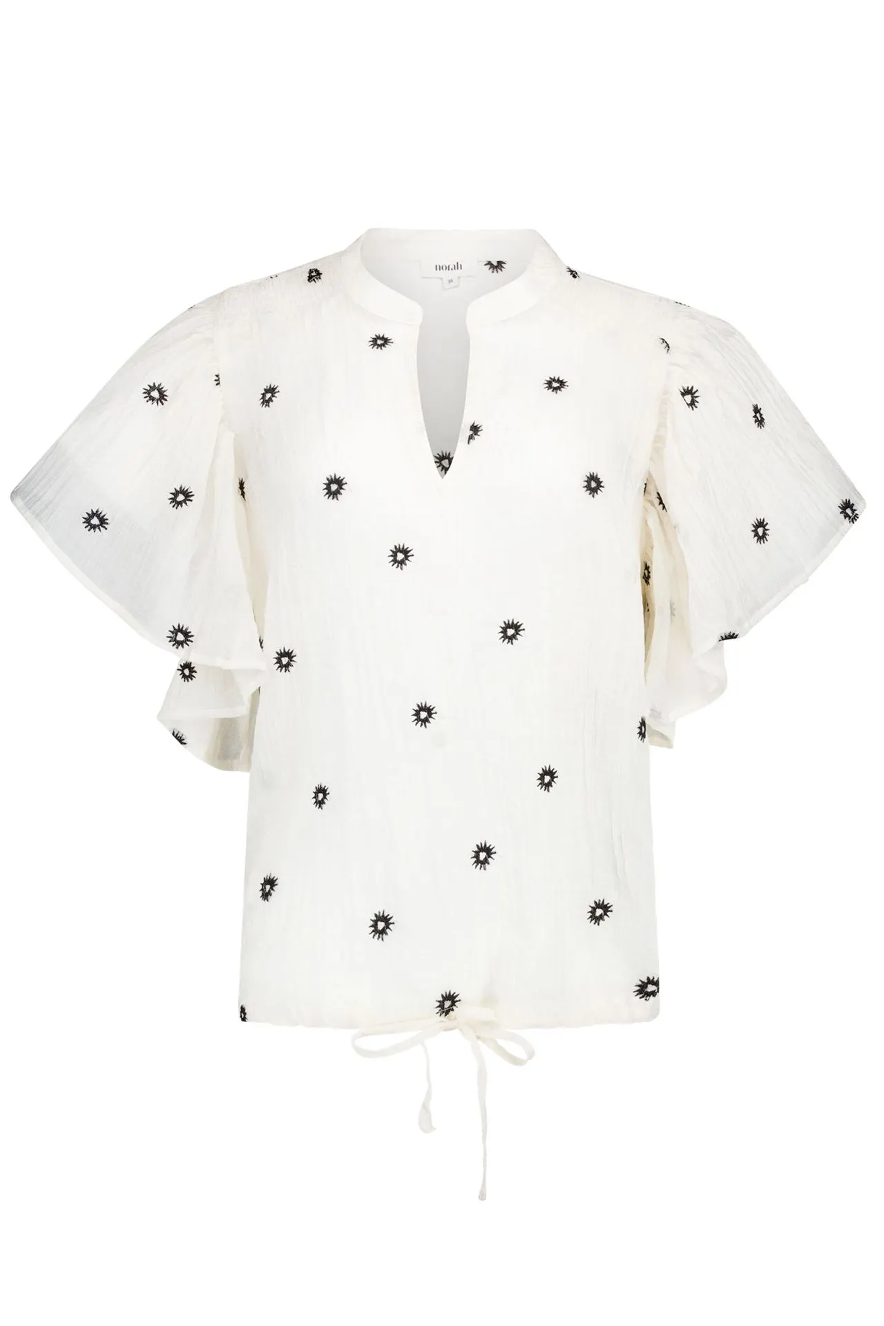 Ecru blouse met zonnetjes