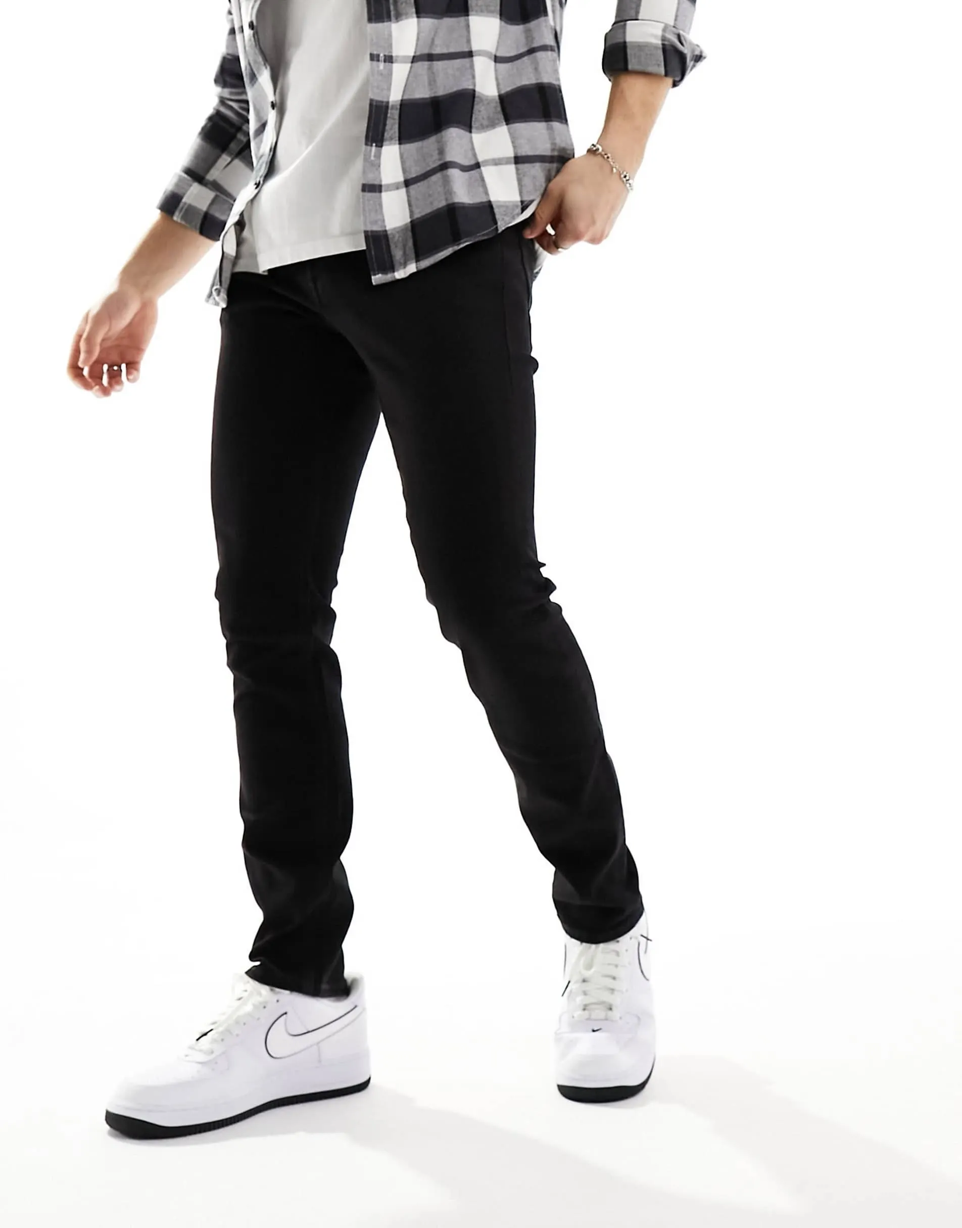 Jack & Jones Glenn slim tapered jeans in black