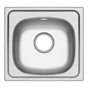 Evier inoxydable, 1 bac gris BUNT SQUARE BOWL - 46,5x43,5x15 cm