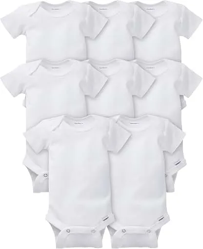 Gerber Baby Girls' 8-pack Short Sleeve Onesies Bodysuits