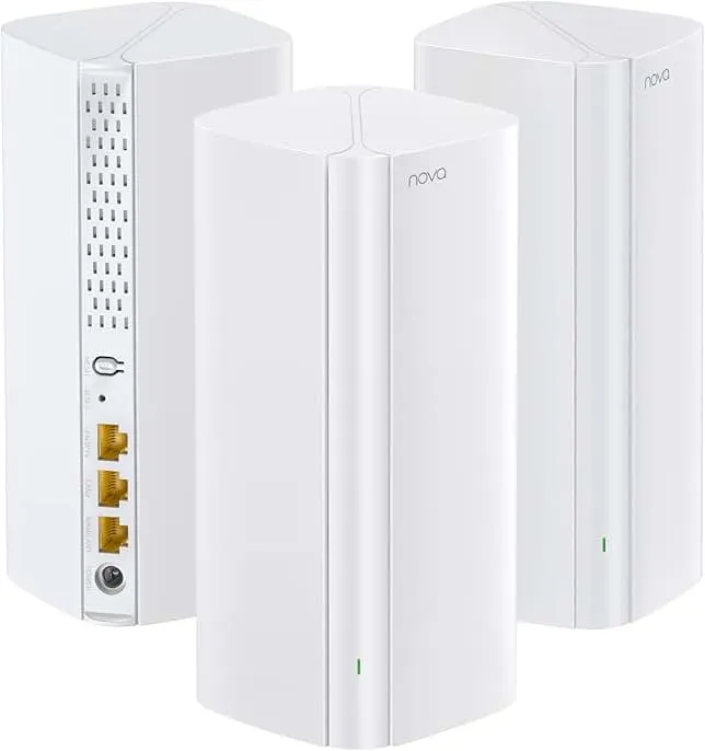 Tenda AX3000 WiFi 6 Mesh System Nova MX12 - Whole Home Covers up to 7000 sq.ft - Dual-Band Mesh Network for 160+ Devices - 1.7 GHz Quad-Core CPU - Replaces Wireless Router - 3-Pack(2025 New Version)