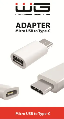 Adaptér Micro USB to Type C bílá