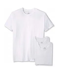 Hanes White Crew Neck T-Shirts, Small, 3 pk