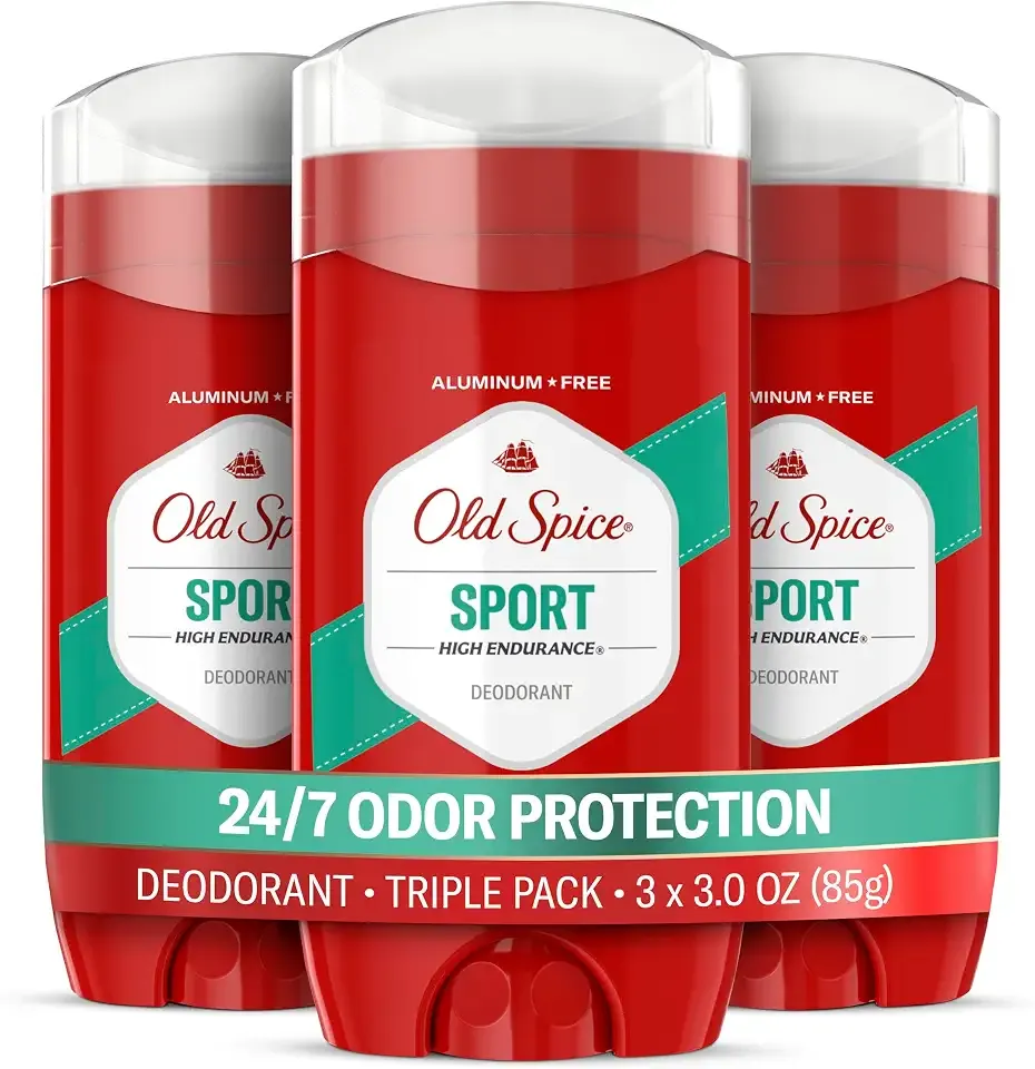 Old Spice Deodorant for Men, Aluminum Free, Sport Scent, 3.0 oz, Pack of 3