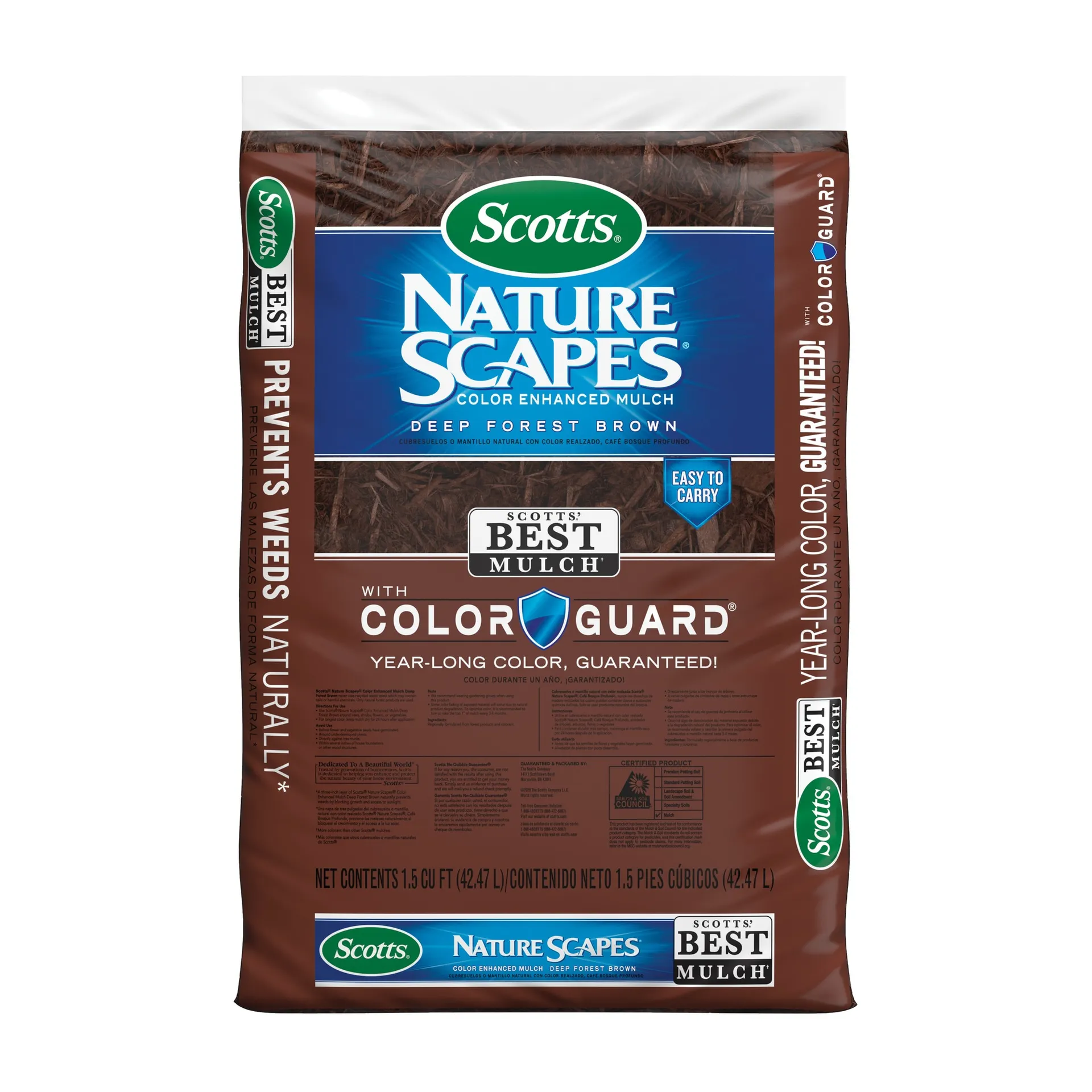 Nature Scapes Color Enhanced 1.5-cu ft Deep Forest Brown Blend Mulch