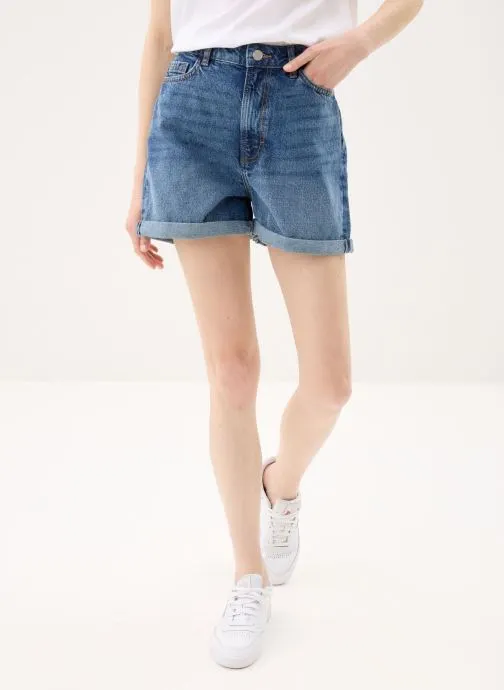 Shorts SHORT-MOM2 denim dames blauw