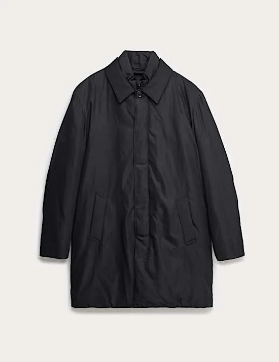 Shirt Collar Mac with Removable Bib