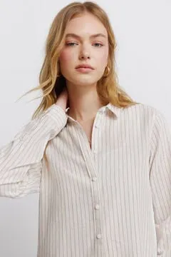 Camisa básica efecto lino