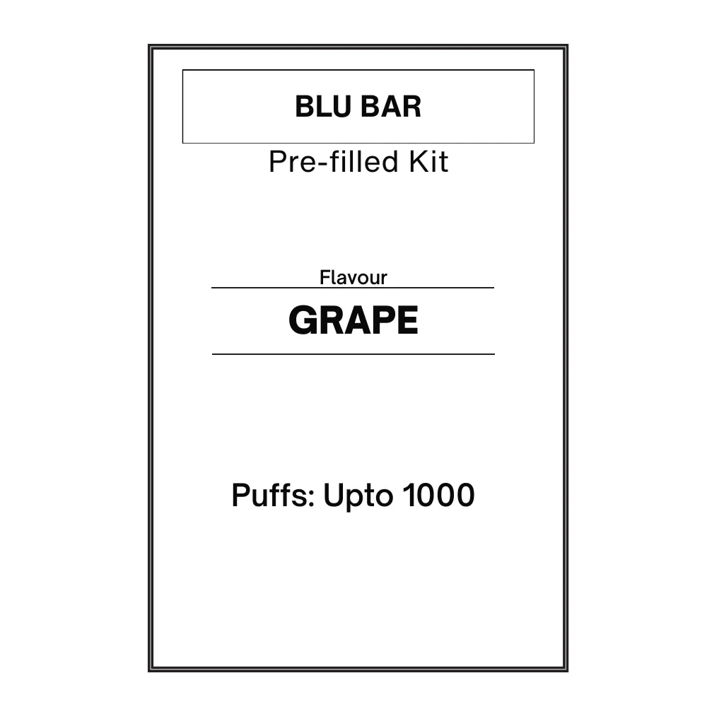 Grape- Blu Bar Pre-filled Kit 20mg/ml