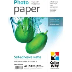 ColorWay fotopapír/ matte self-adhesive 120g/m2, A4/ 50 kusů