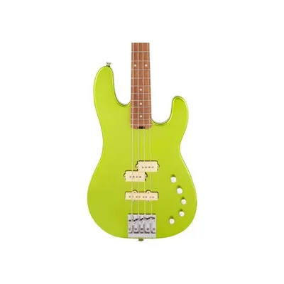 CHARVEL PRO-MOD SAN DIMAS® PJ IV - LIME GREEN METALLIC - 4 STRING BASS - CARAMALIZED MAPLE NECK