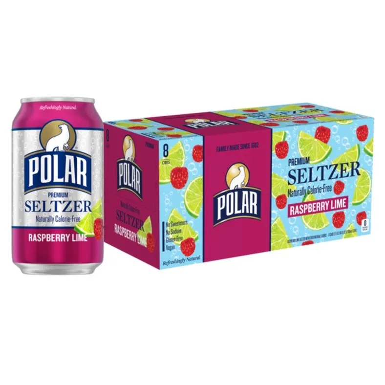Polar Polar Seltzer 8pk, Raspberry Lime