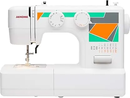 Janome MOD-15 Easy-to-Use Sewing Machine with 15 Stitc…