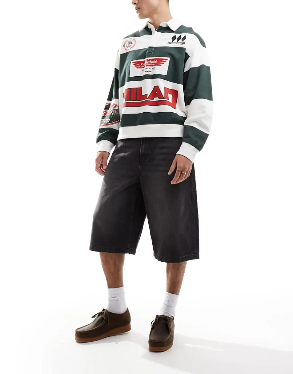 Cotton:On Super baggy jort in black