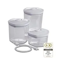 Vakuumierbehälter sechseckig weiss/transparent, 700/1400/2000 ml