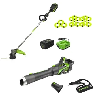 Greenworks 80V 800CFM Blower and 17” Trimmer Combo Kit