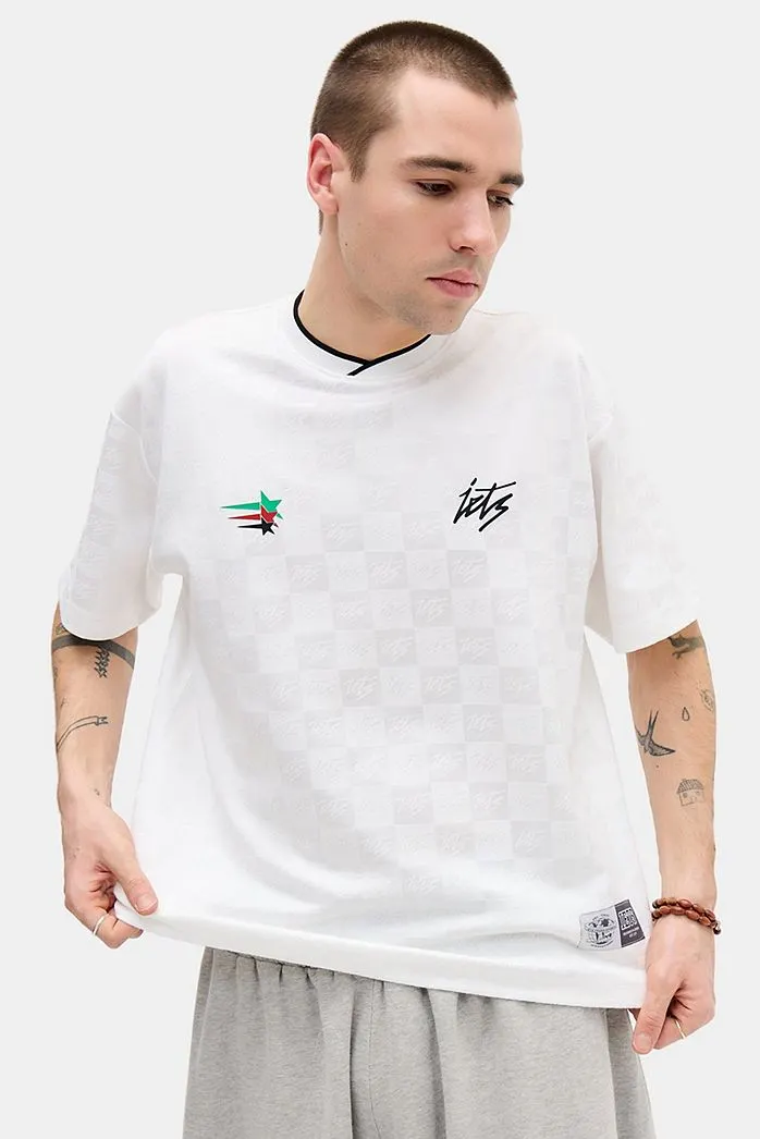 iets frans... Maglia da Calcio a Maniche Corte a Quadri Bianchi