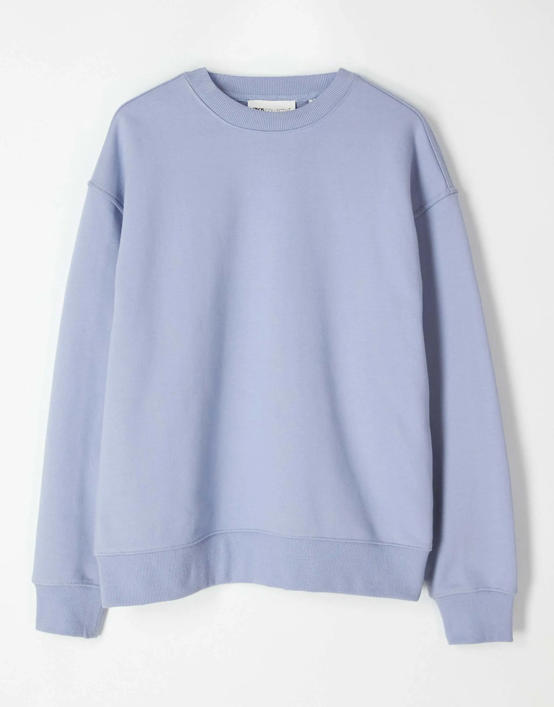 ASOS COLLECTIVE oversized super heavyweight crew in blue