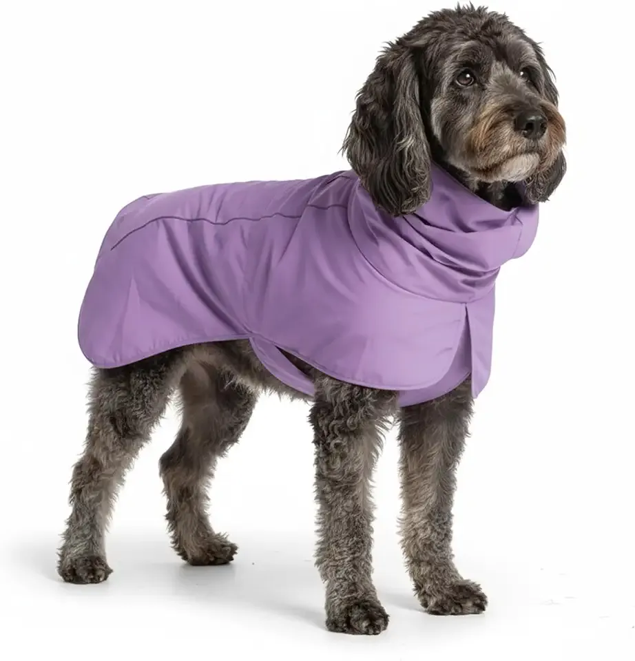 Spark Paws Dog Raincoat - Waterproof Rain Jacket w/Hood, Full Coverage