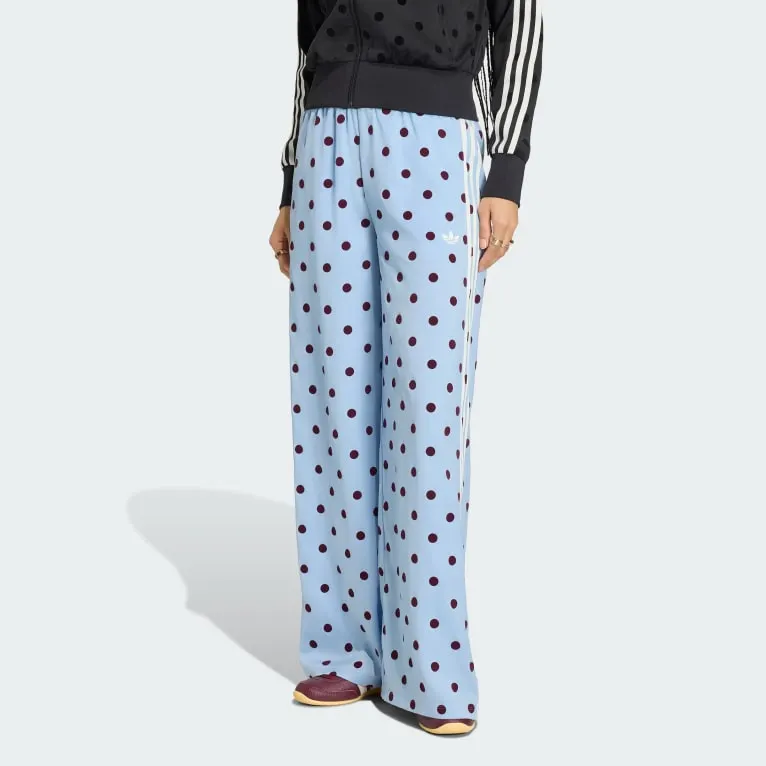 SATIN POLKA DOTS WIDE LEG PANT
