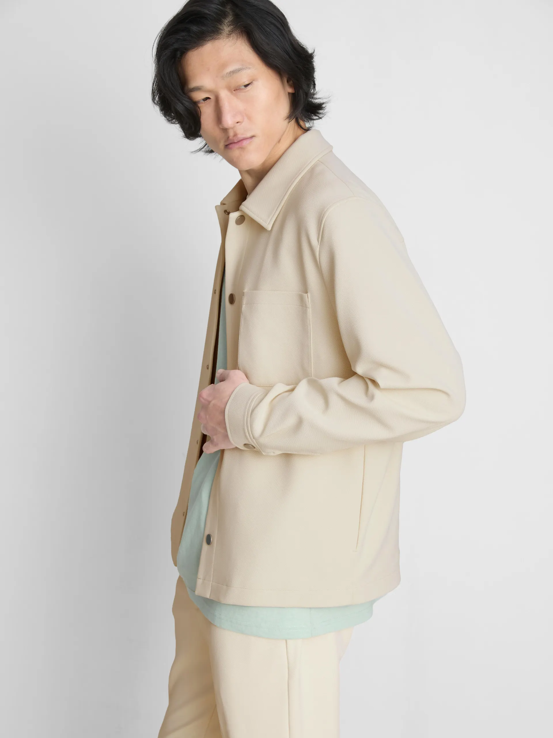 Veste à col en piqué The Edit