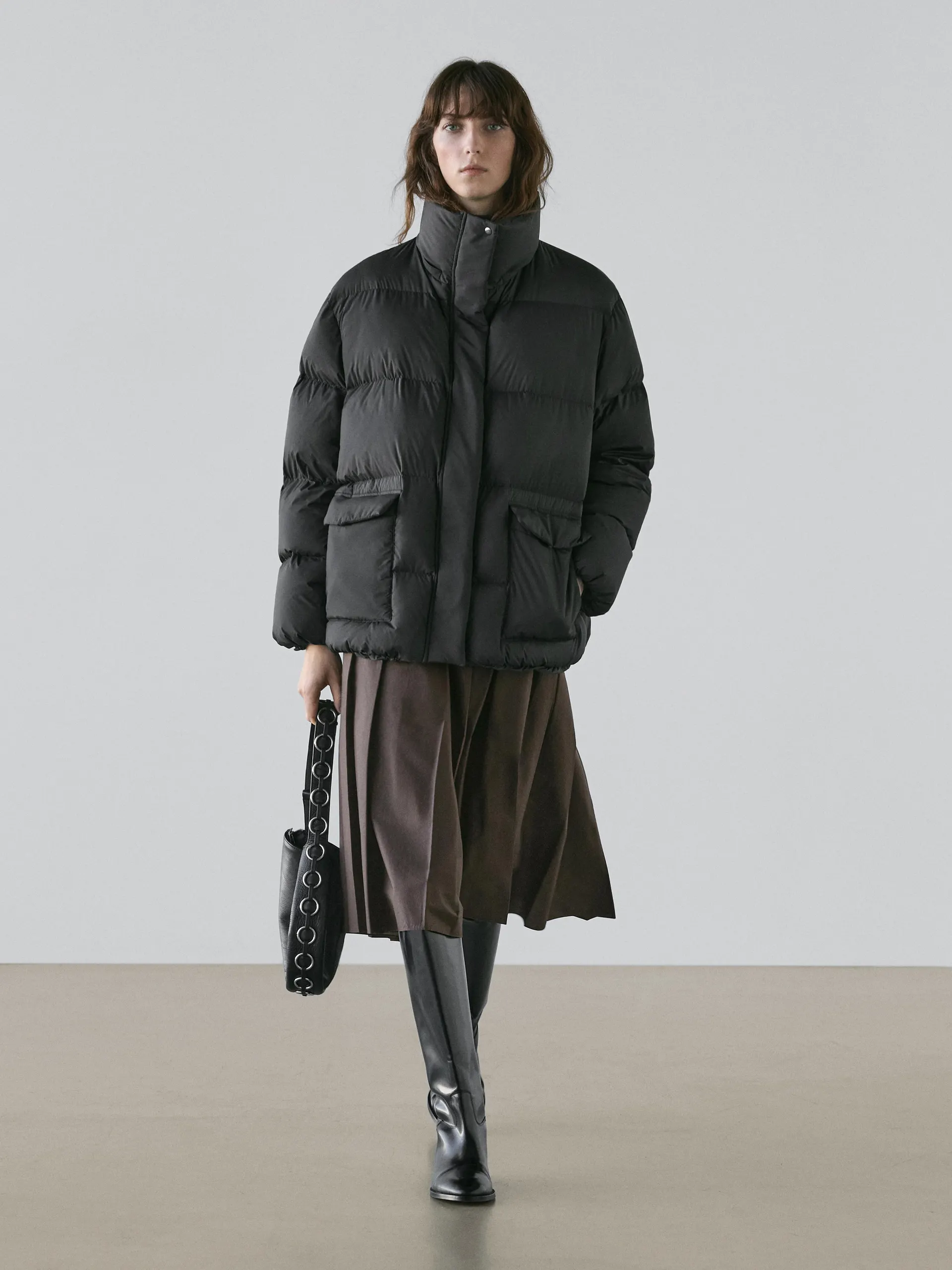 Prošívaná péřová bunda