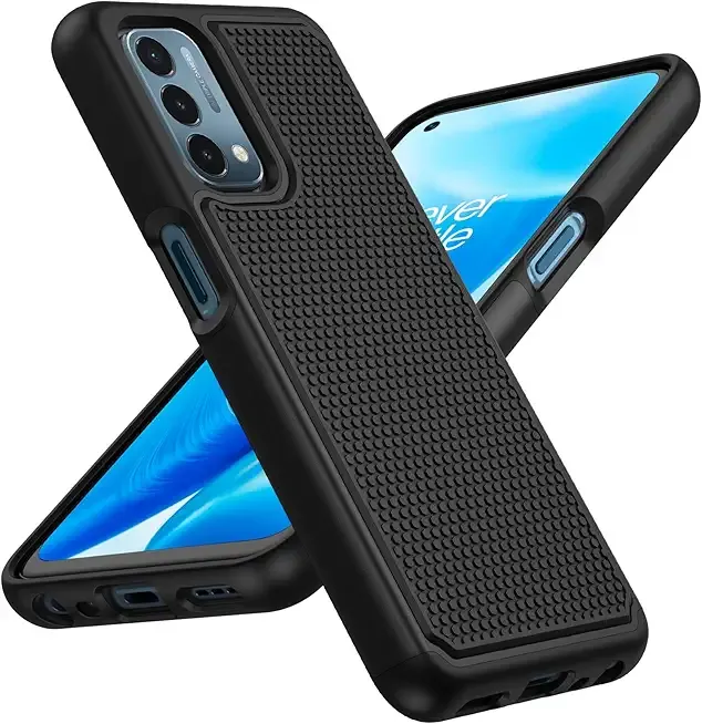 JXVM for OnePlus Nord N200 5G Case: Dual Layer Protective Heavy Duty Cell Phone Cover Shockproof Rugged with Non Slip Textured Back - Military Protection Bumper - 6.49inch (Black Black)