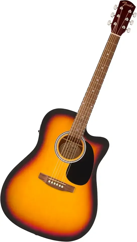 Fender FA-25CE Dreadnought Acoustic Electric Guitar, Beginner Guitar, with 2-Year Warranty, Includes Built-in Tuner and On-Board Volume and Tone Controls, Comes with Free Lessons, Sunburst