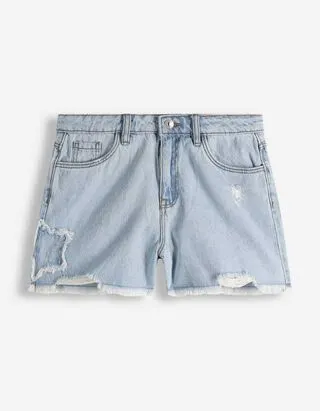 Pantaloncini di jeans - Cuori - Azzurro