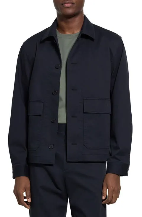 Moonsoft Cotton Twill Button-Up Shirt Jacket