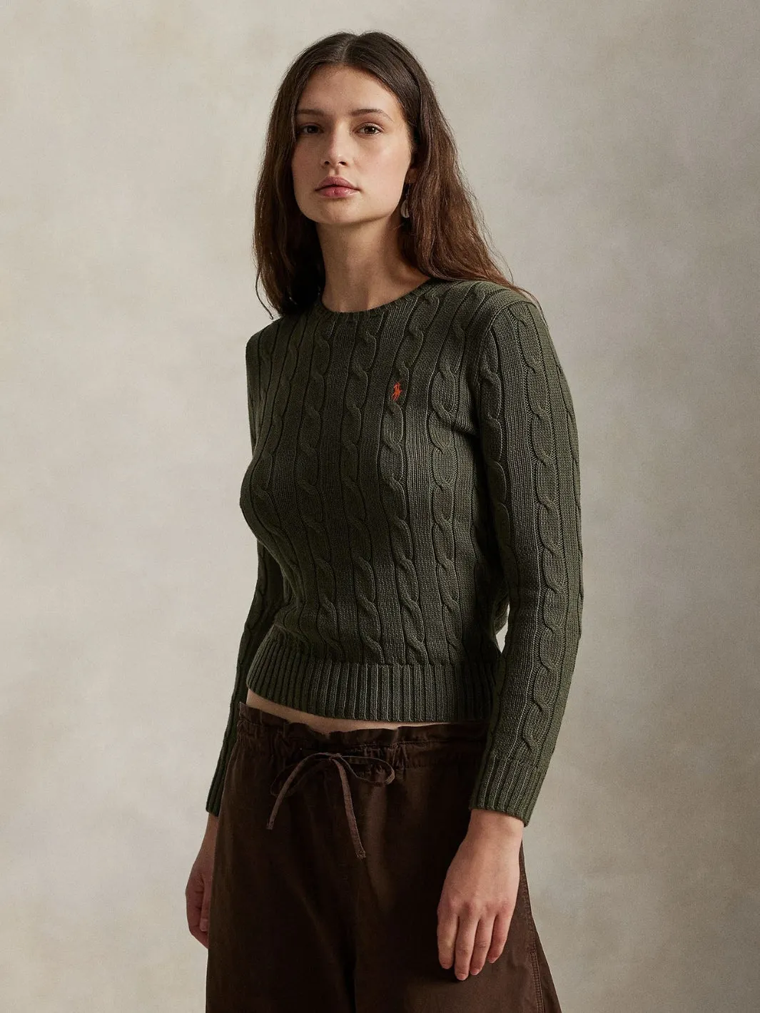 CABLE COTTON SWEATER