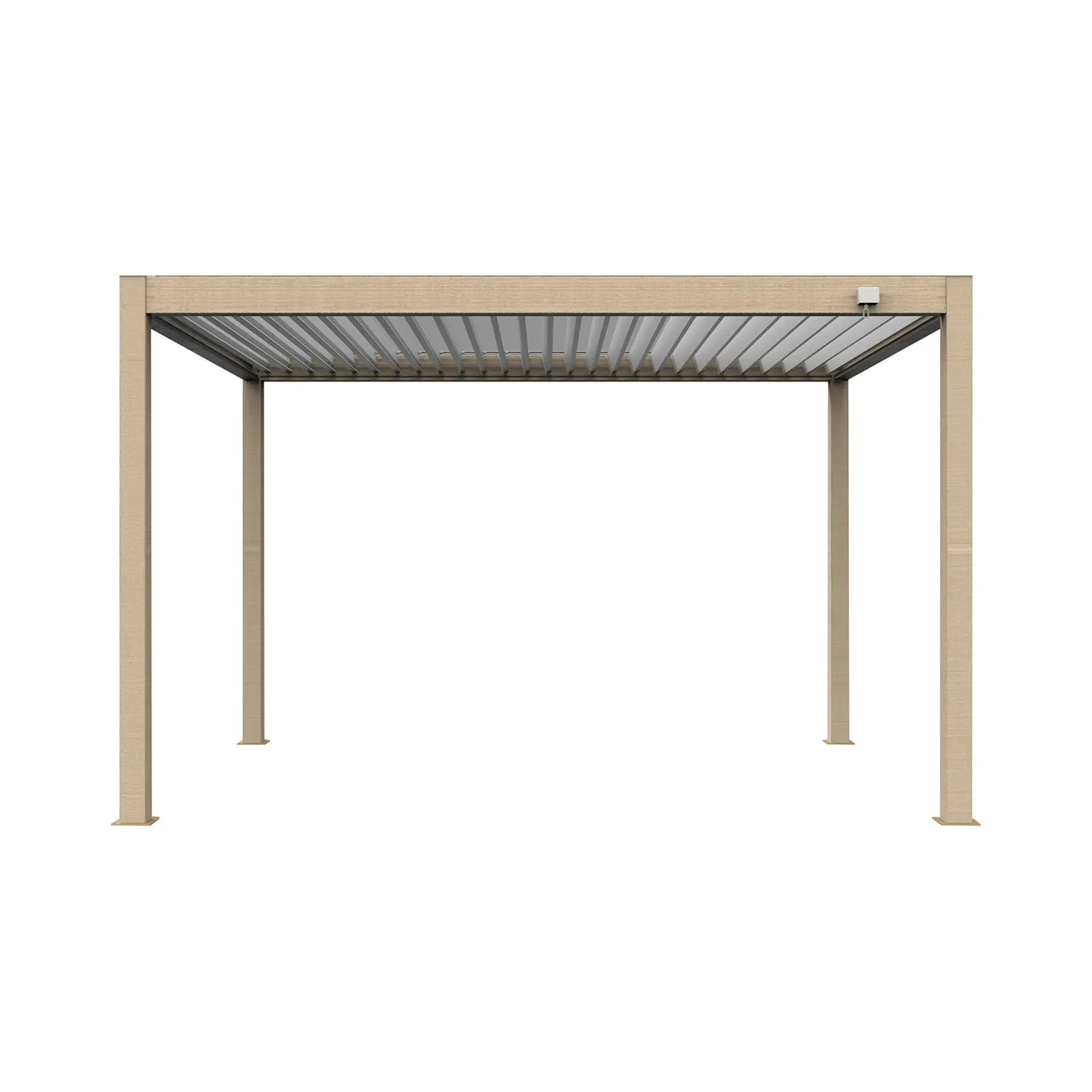 Pergola Bioclimatica Atena 120 Effetto Legno 3x3