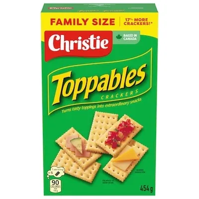 Toppables Crackers, Eat on its own or topped, Buttery tasting, flaky, melt in your mouth crackers