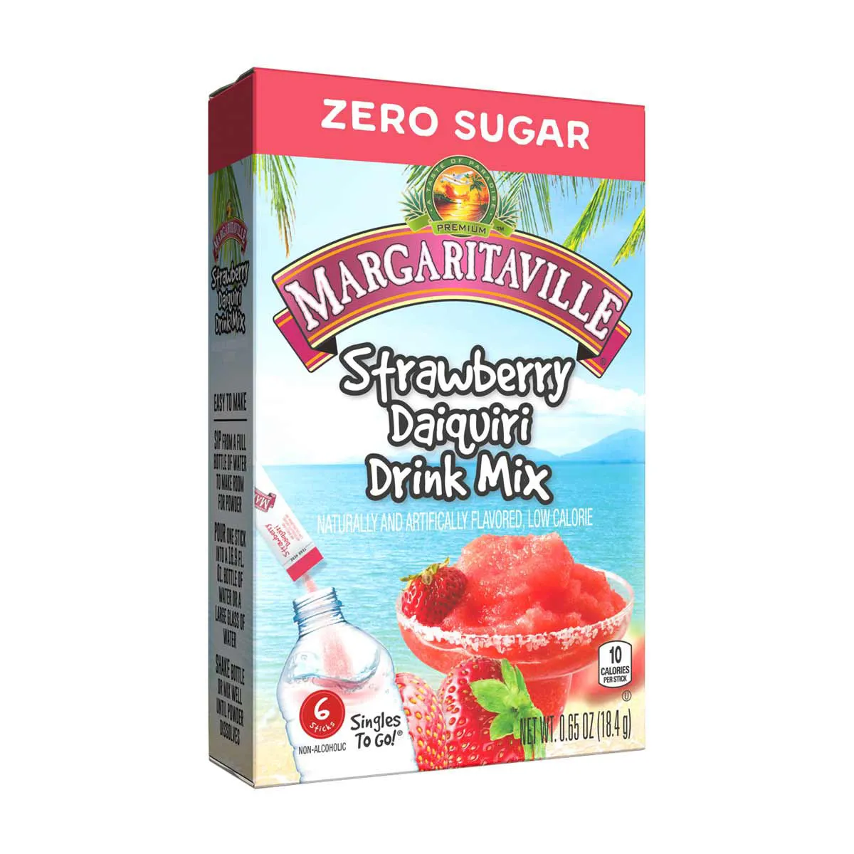 Margaritaville Drink Sticks, Strawberry Daiquiri, 6 ct