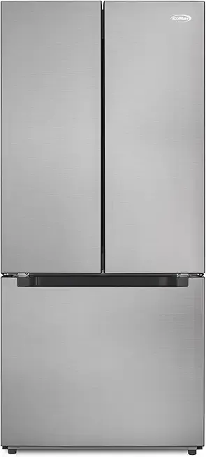 KoolMore 30-Inch and 18.5 cu. ft. Counter Depth French Door Refrigerator with Three Doors and Deep Freezer in Stainless-Steel (KM-RERFDSS-18C)