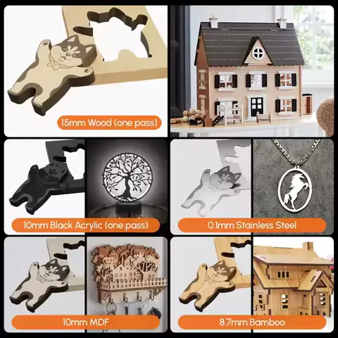 AlgoLaser Alpha 22W Engraver with Auto Assist Pump 22W Output Efficient Expandable APP Supported DIY Laser Engraver Cutter Tools