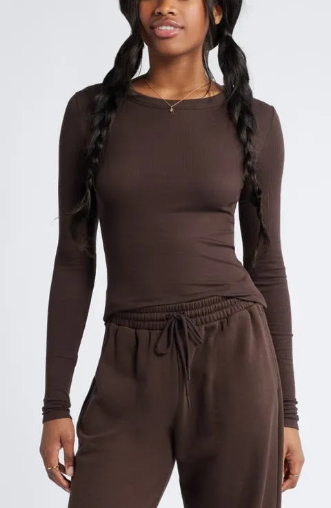BP. Ribbed Long Sleeve T-Shirt