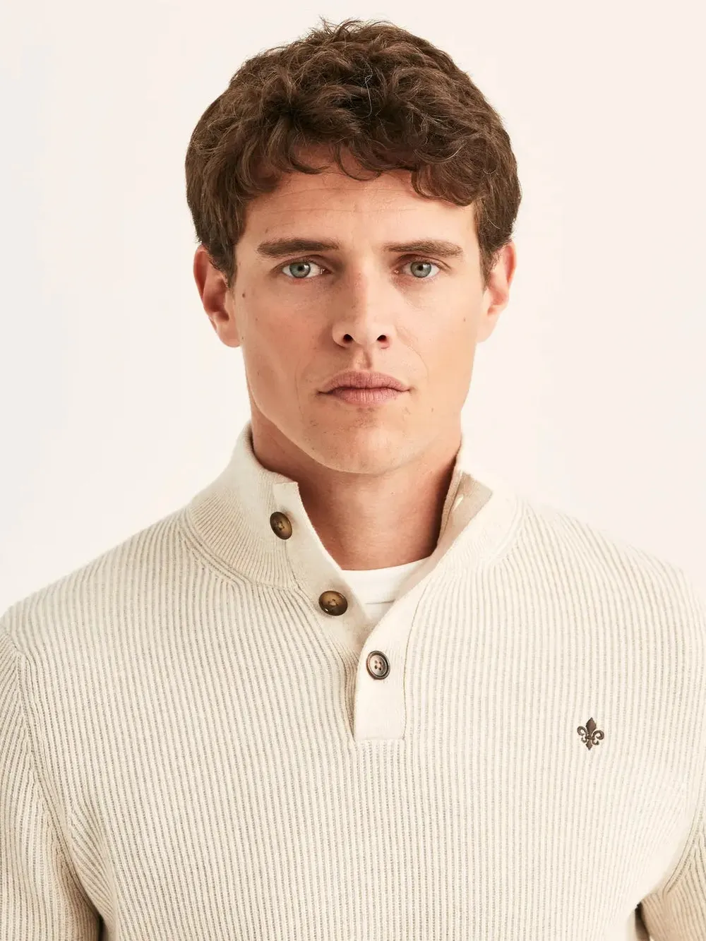 NAILL HALF BUTTON SWEATER