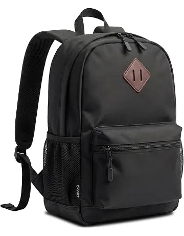 DKVULT Black Backpack for Women Men, Casual School Backpack Teen Boys and Girls,15.6 Inch Laptop Bookbag for College High School Teenage Back to School Gifts