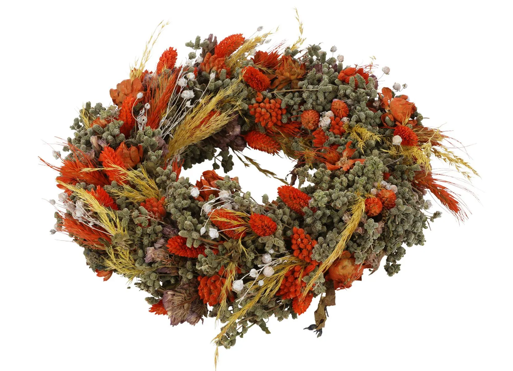 Trockenblumenkranz 30cm Orange